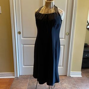 Vintage little black dress with rhinestone trim